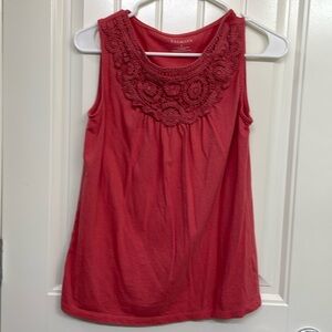 Talbots coral sleeveless blouse
